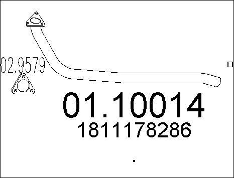 MTS 01.10014 - Tuyau d'échappement cwaw.fr