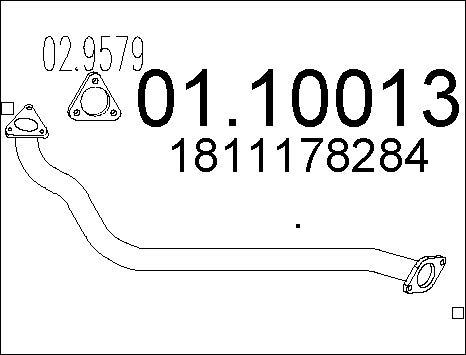 MTS 01.10013 - Tuyau d'échappement cwaw.fr