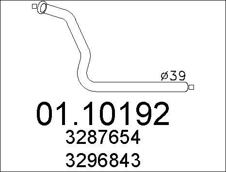 MTS 01.10192 - Tuyau d'échappement cwaw.fr