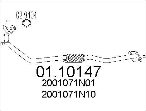 MTS 01.10147 - Tuyau d'échappement cwaw.fr