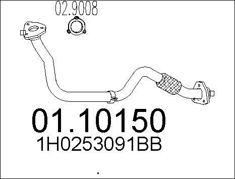 MTS 01.10150 - Tuyau d'échappement cwaw.fr