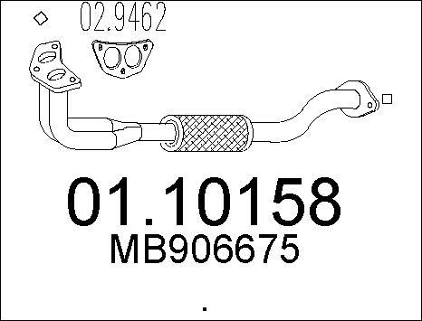MTS 01.10158 - Tuyau d'échappement cwaw.fr