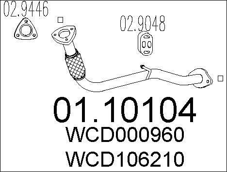 MTS 01.10104 - Tuyau d'échappement cwaw.fr