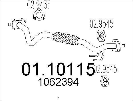 MTS 01.10115 - Tuyau d'échappement cwaw.fr
