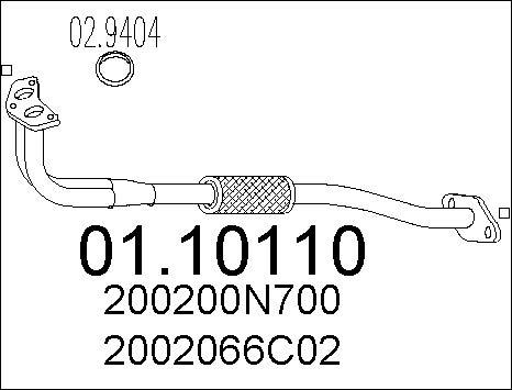 MTS 01.10110 - Tuyau d'échappement cwaw.fr