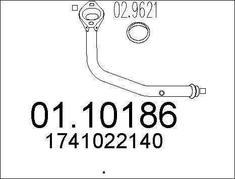 MTS 01.10186 - Tuyau d'échappement cwaw.fr