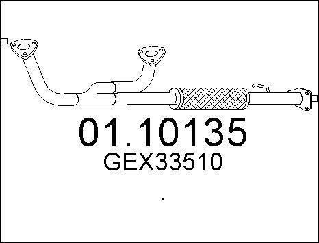 MTS 01.10135 - Tuyau d'échappement cwaw.fr