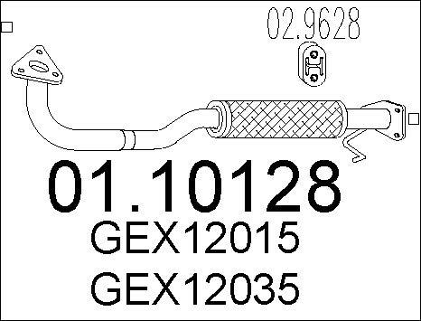 MTS 01.10128 - Tuyau d'échappement cwaw.fr