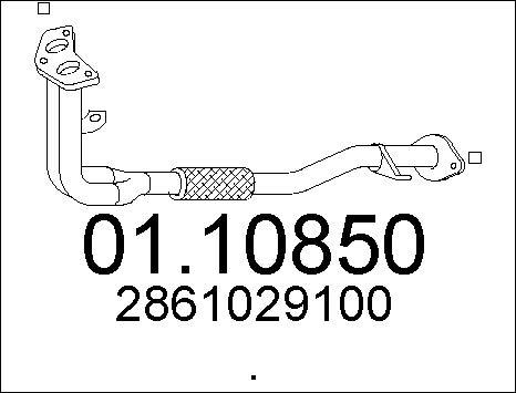 MTS 01.10850 - Tuyau d'échappement cwaw.fr