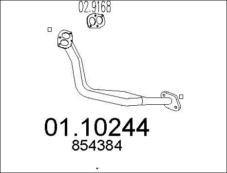 MTS 01.10244 - Tuyau d'échappement cwaw.fr