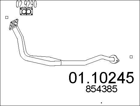 MTS 01.10245 - Tuyau d'échappement cwaw.fr