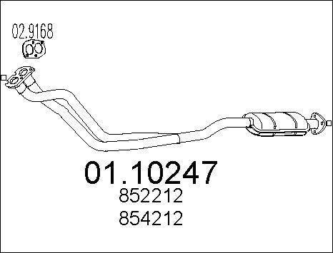 MTS 01.10247 - Tuyau d'échappement cwaw.fr