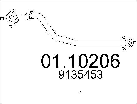 MTS 01.10206 - Tuyau d'échappement cwaw.fr