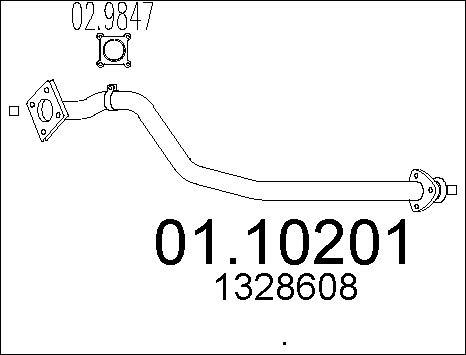 MTS 01.10201 - Tuyau d'échappement cwaw.fr