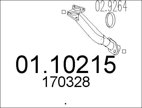 MTS 01.10215 - Tuyau d'échappement cwaw.fr