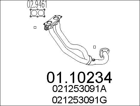 MTS 01.10234 - Tuyau d'échappement cwaw.fr