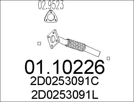 MTS 01.10226 - Tuyau d'échappement cwaw.fr