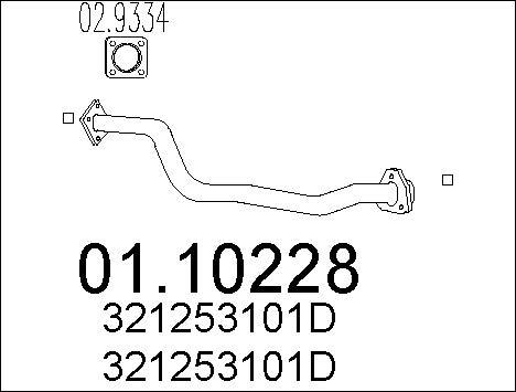 MTS 01.10228 - Tuyau d'échappement cwaw.fr