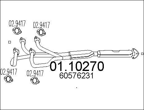 MTS 01.10270 - Tuyau d'échappement cwaw.fr