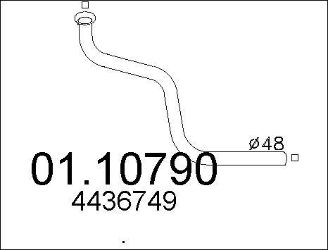 MTS 01.10790 - Tuyau d'échappement cwaw.fr