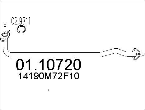 MTS 01.10720 - Tuyau d'échappement cwaw.fr