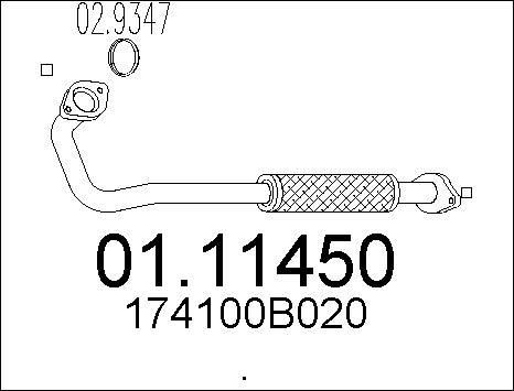 MTS 01.11450 - Tuyau d'échappement cwaw.fr