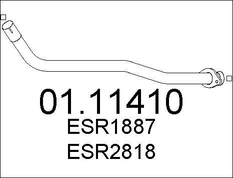 MTS 01.11410 - Tuyau d'échappement cwaw.fr