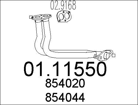 MTS 01.11550 - Tuyau d'échappement cwaw.fr