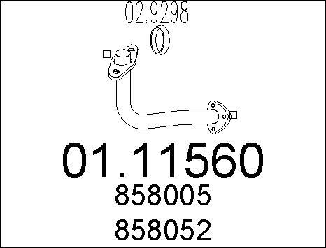 MTS 01.11560 - Tuyau d'échappement cwaw.fr