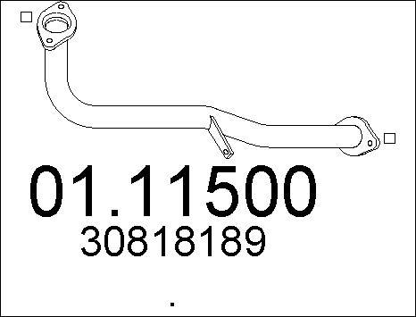 MTS 01.11500 - Tuyau d'échappement cwaw.fr