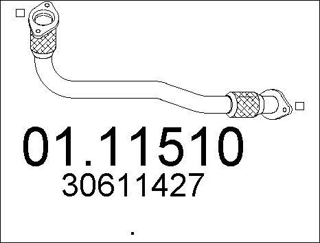 MTS 01.11510 - Tuyau d'échappement cwaw.fr