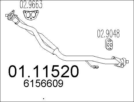 MTS 01.11520 - Tuyau d'échappement cwaw.fr