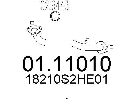 MTS 01.11010 - Tuyau d'échappement cwaw.fr