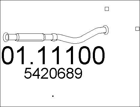 MTS 01.11100 - Tuyau d'échappement cwaw.fr