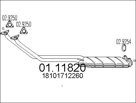 MTS 01.11820 - Tuyau d'échappement cwaw.fr