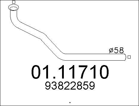 MTS 01.11710 - Tuyau d'échappement cwaw.fr