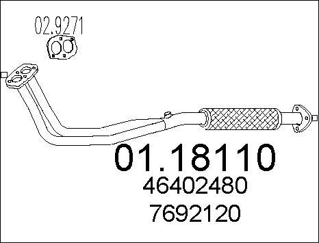 MTS 01.18110 - Tuyau d'échappement cwaw.fr