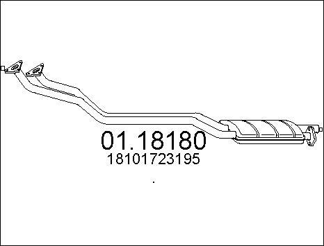 MTS 01.18180 - Tuyau d'échappement cwaw.fr