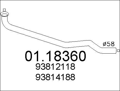 MTS 01.18360 - Tuyau d'échappement cwaw.fr