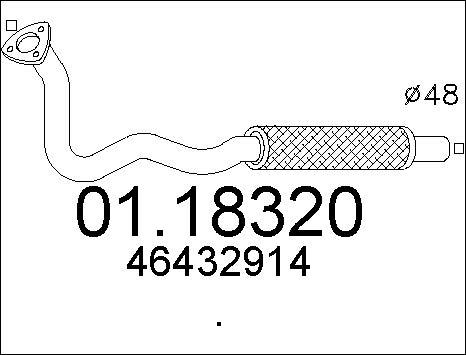 MTS 01.18320 - Tuyau d'échappement cwaw.fr