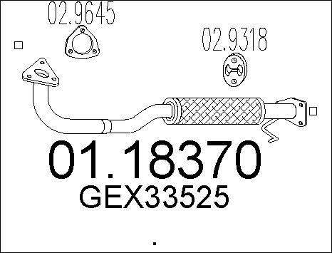 MTS 01.18370 - Tuyau d'échappement cwaw.fr