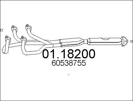 MTS 01.18200 - Tuyau d'échappement cwaw.fr