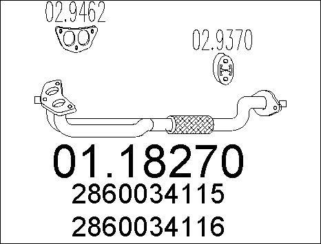 MTS 01.18270 - Tuyau d'échappement cwaw.fr