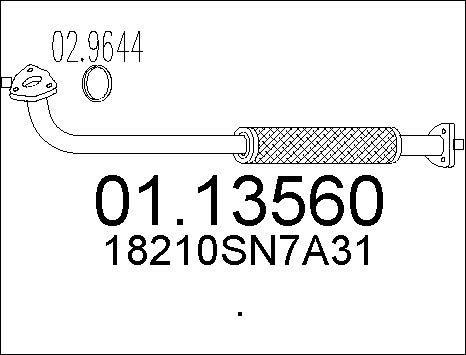 MTS 01.13560 - Tuyau d'échappement cwaw.fr