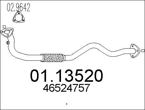 MTS 01.13520 - Tuyau d'échappement cwaw.fr