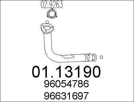 MTS 01.13190 - Tuyau d'échappement cwaw.fr