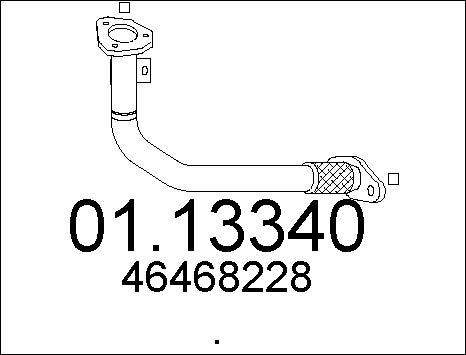 MTS 01.13340 - Tuyau d'échappement cwaw.fr