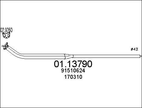 MTS 01.13790 - Tuyau d'échappement cwaw.fr