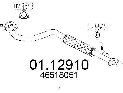 MTS 01.12910 - Tuyau d'échappement cwaw.fr