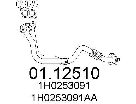 MTS 01.12510 - Tuyau d'échappement cwaw.fr